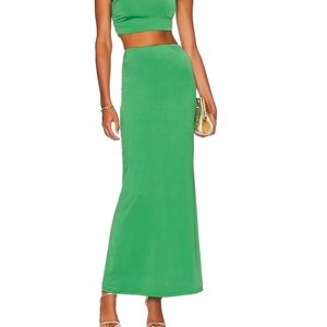 Remi x Revolve Green Lucy Maxi Skirt ✨